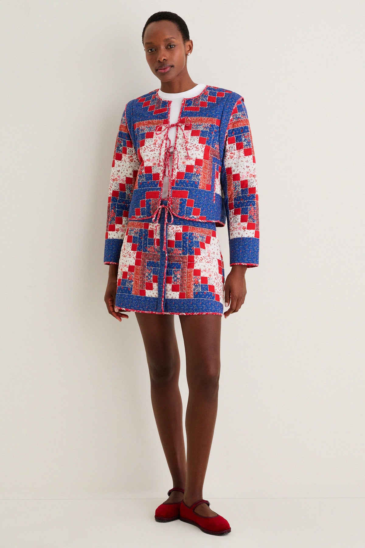 Blue Multi Quilted Shorditch Jacket