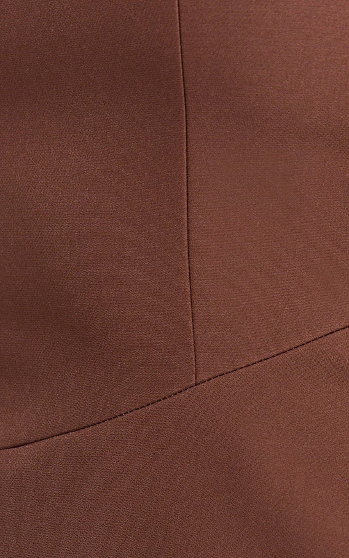 Sakura Mini Dress - Square Neck Wide Strap A Line Skirt Dress in Chocolate