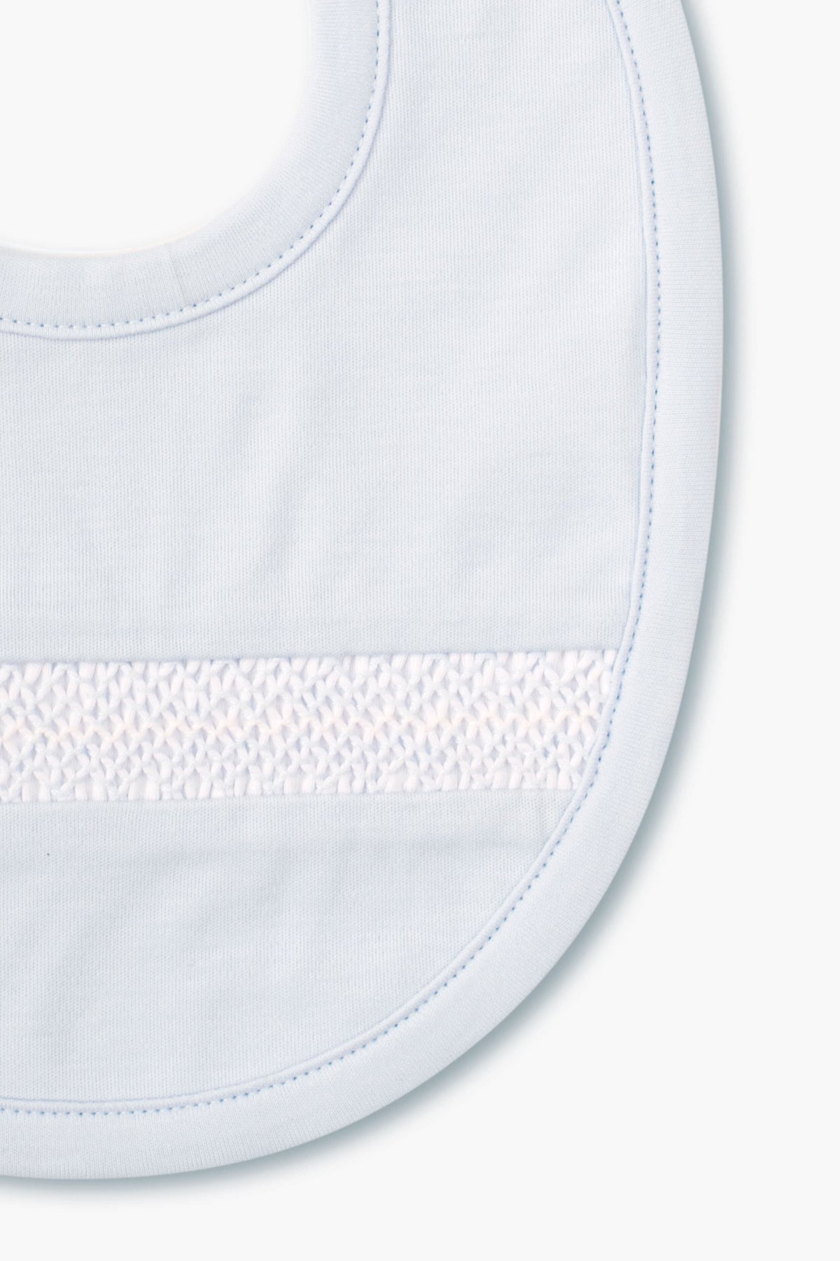 Blue Hand Smocked Bib