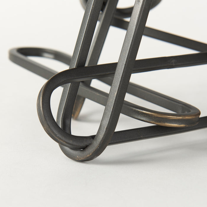 Henderson 10.4L x 8.3W x 7.7H Black Metal Paperclip Decorative Object
