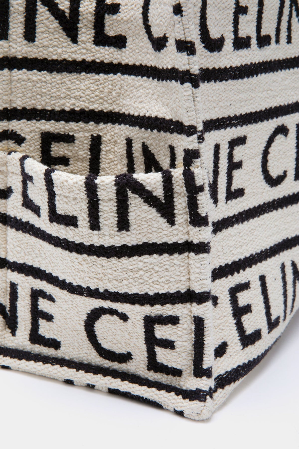 CELINE Cabas Thais Canvas Tote Bag