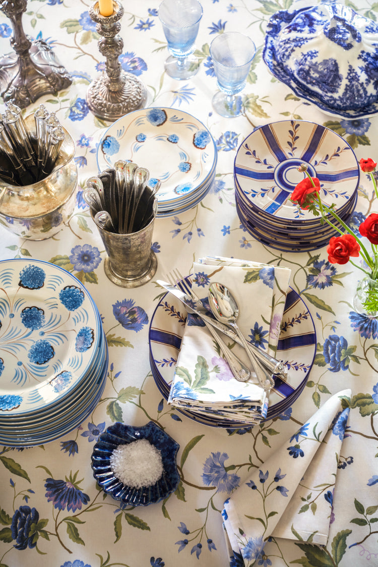 Blue Flower Dinner Plate