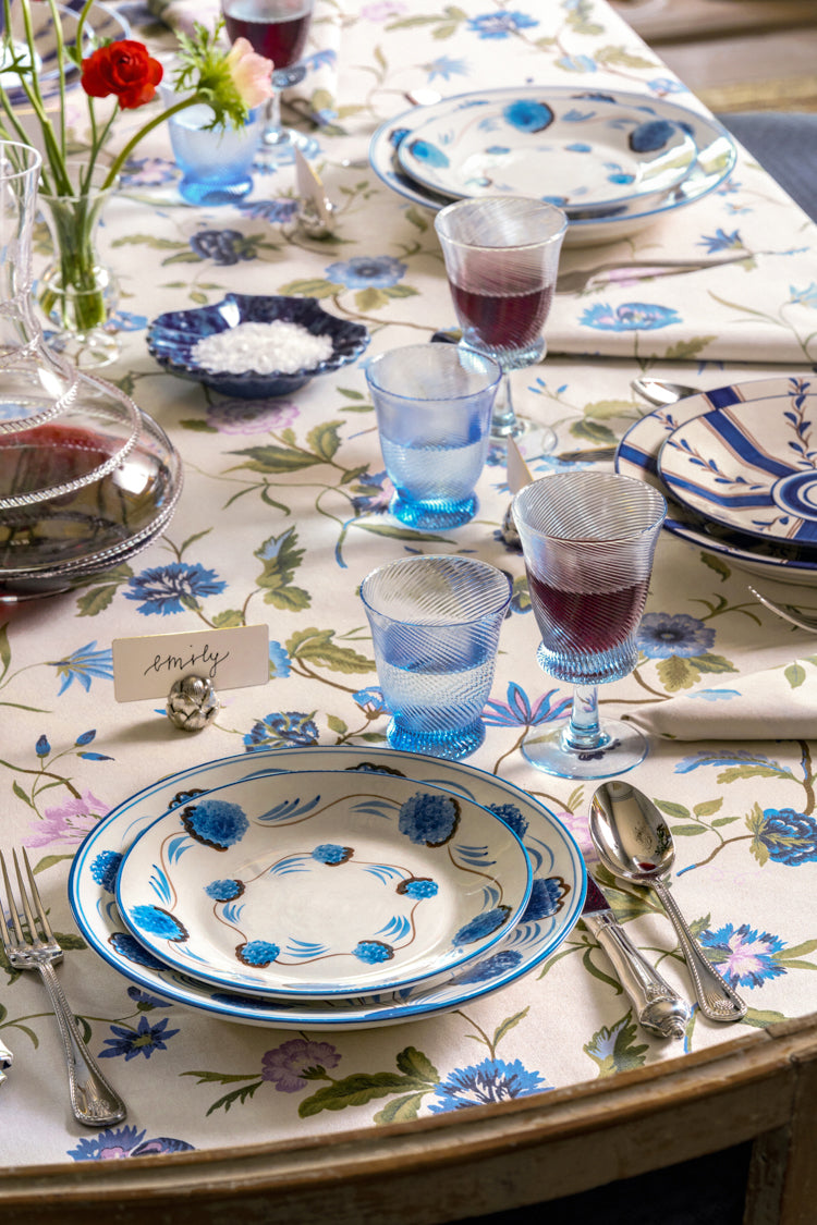 Blue Flower Dinner Plate