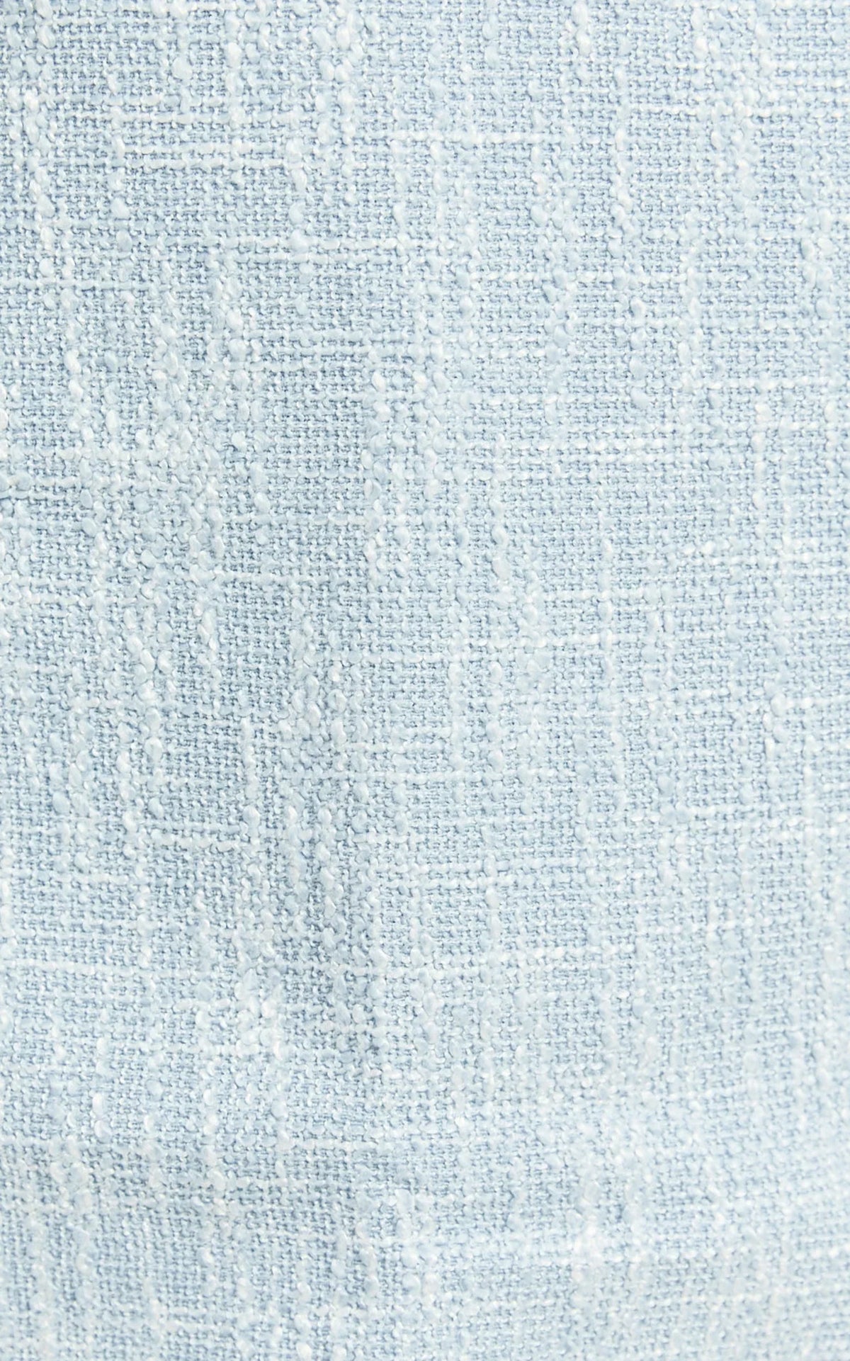 Olympia Mini Skirt - High Waisted A Line Boucle Skirt in Pale Blue