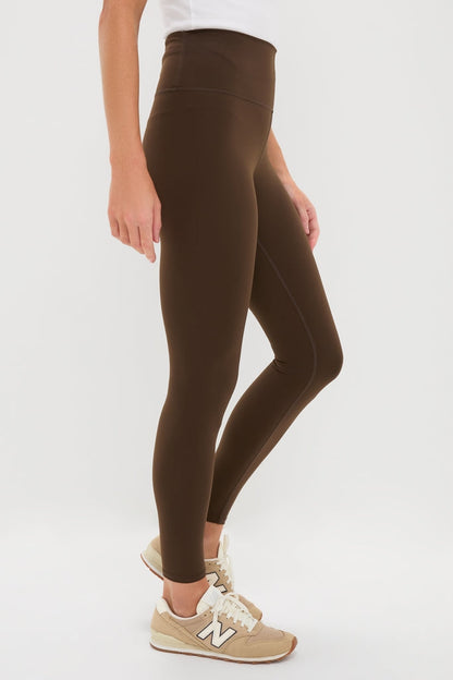 Chocolate Brown High Rise Compression Spandex MacKenzie Legging