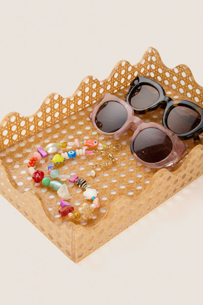 Cane Acrylic Catch All Tray