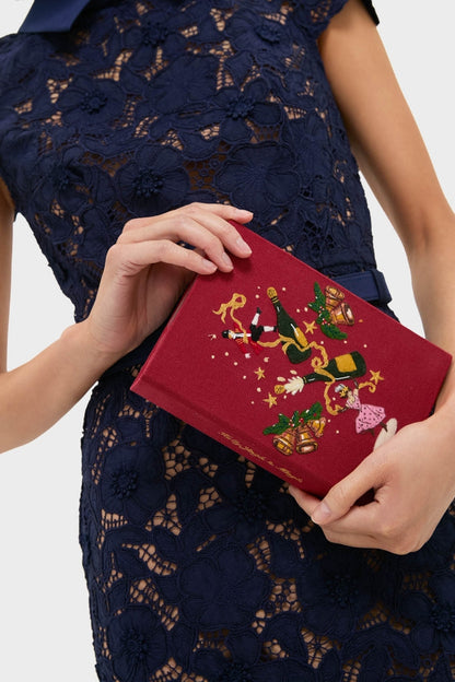 Camelia Holly Jingle and Mingle Book Clutch