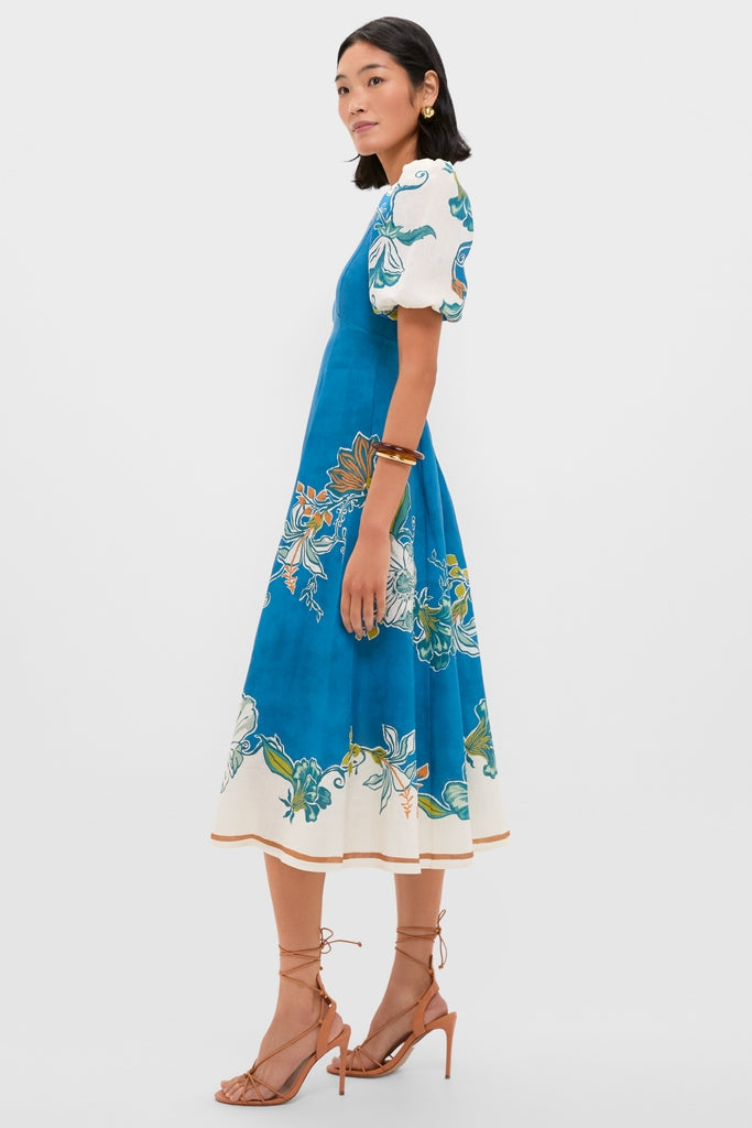 Blue Luda Midi Dress