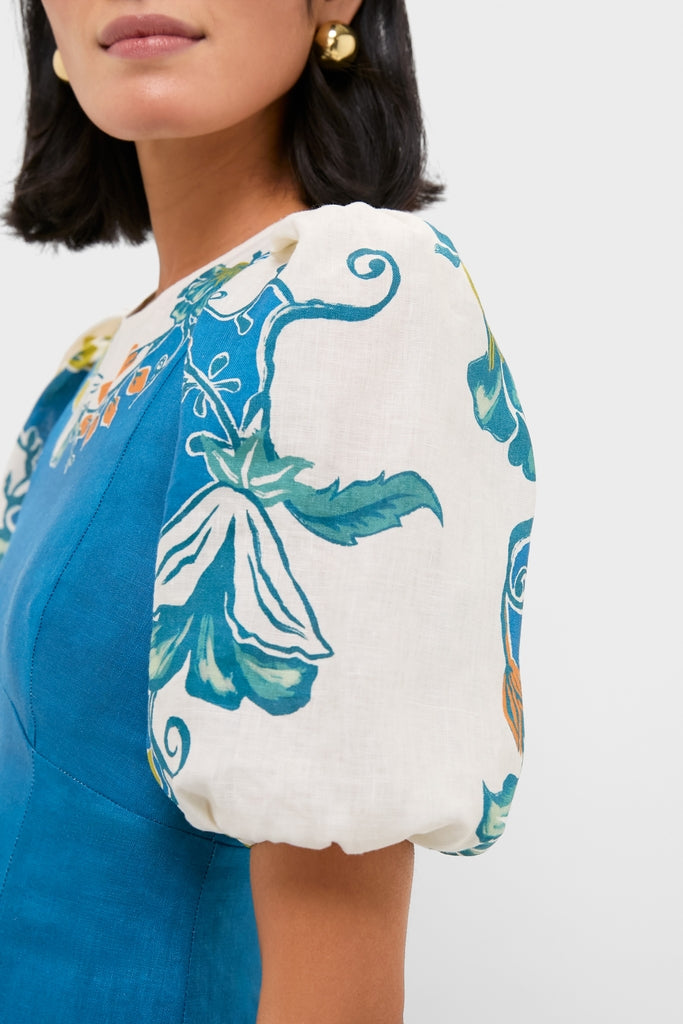 Blue Luda Midi Dress
