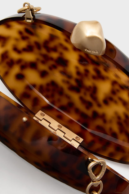 Caramel Tortoise Eviana Clutch