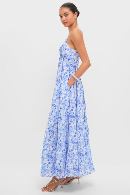 Blue Multi Cami Maxi Dress