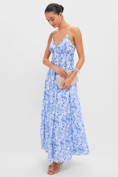 Blue Multi Cami Maxi Dress