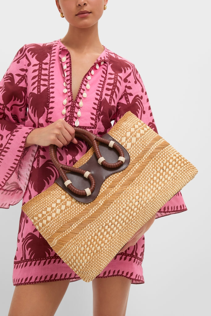 Camel Swaying Silhouettes Mini Tote Bag