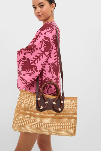 Camel Swaying Silhouettes Mini Tote Bag