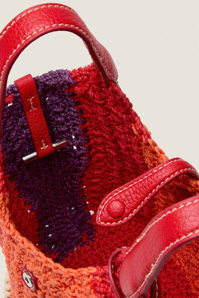 Cherry Multi Polo Crochet Cord Crossbody