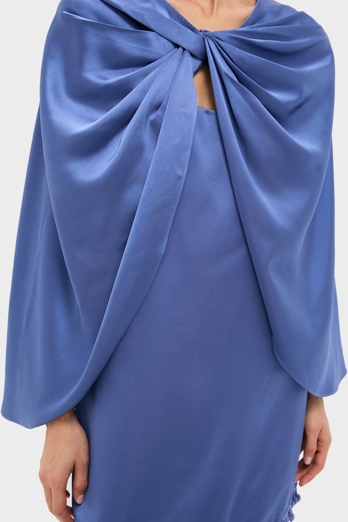 Blue Satin Mountbatten Cape