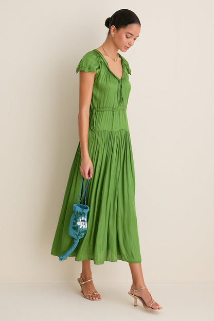 Cerulean Floral Beaded Bag