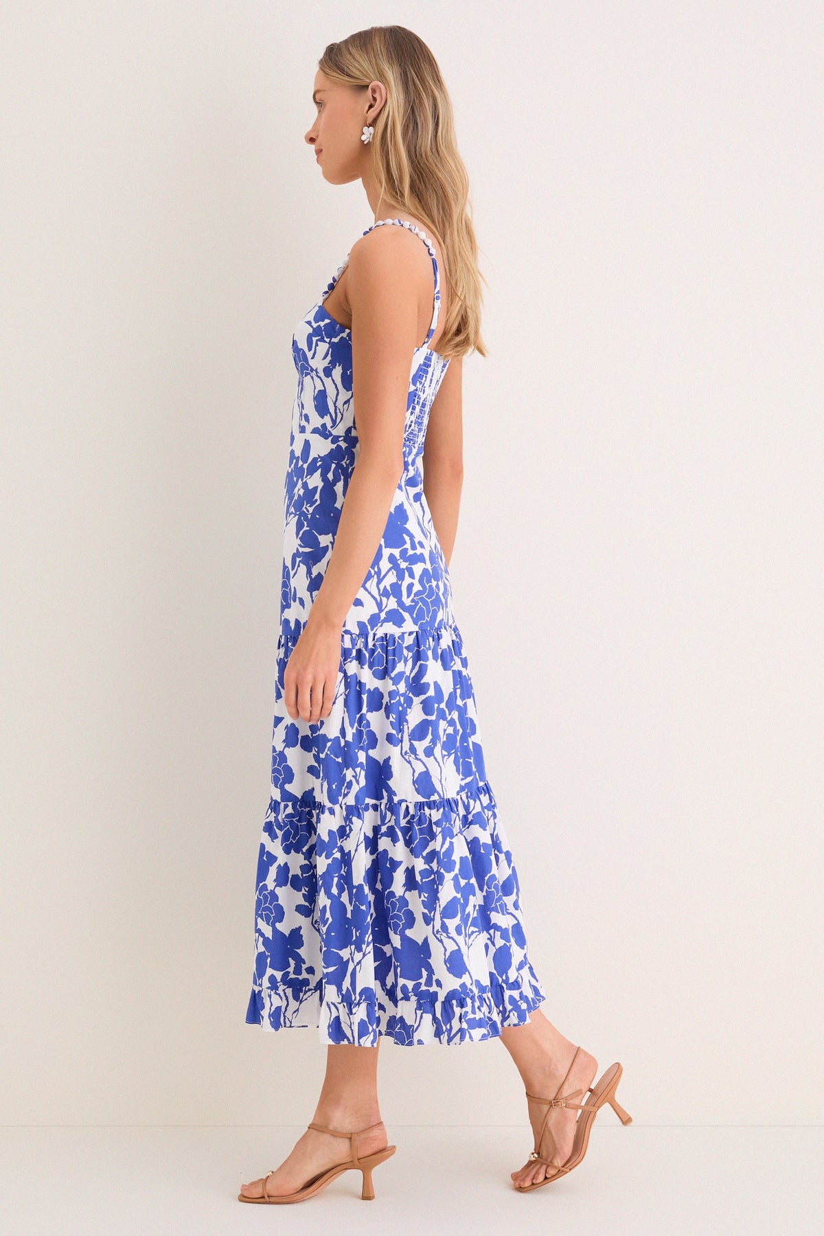 Blue Floral Rachel Maxi Dress