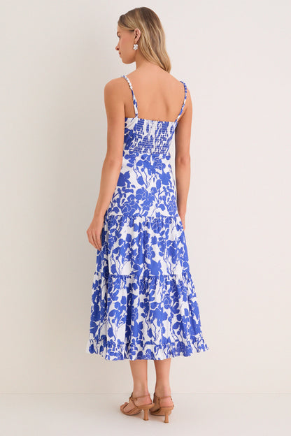 Blue Floral Rachel Maxi Dress