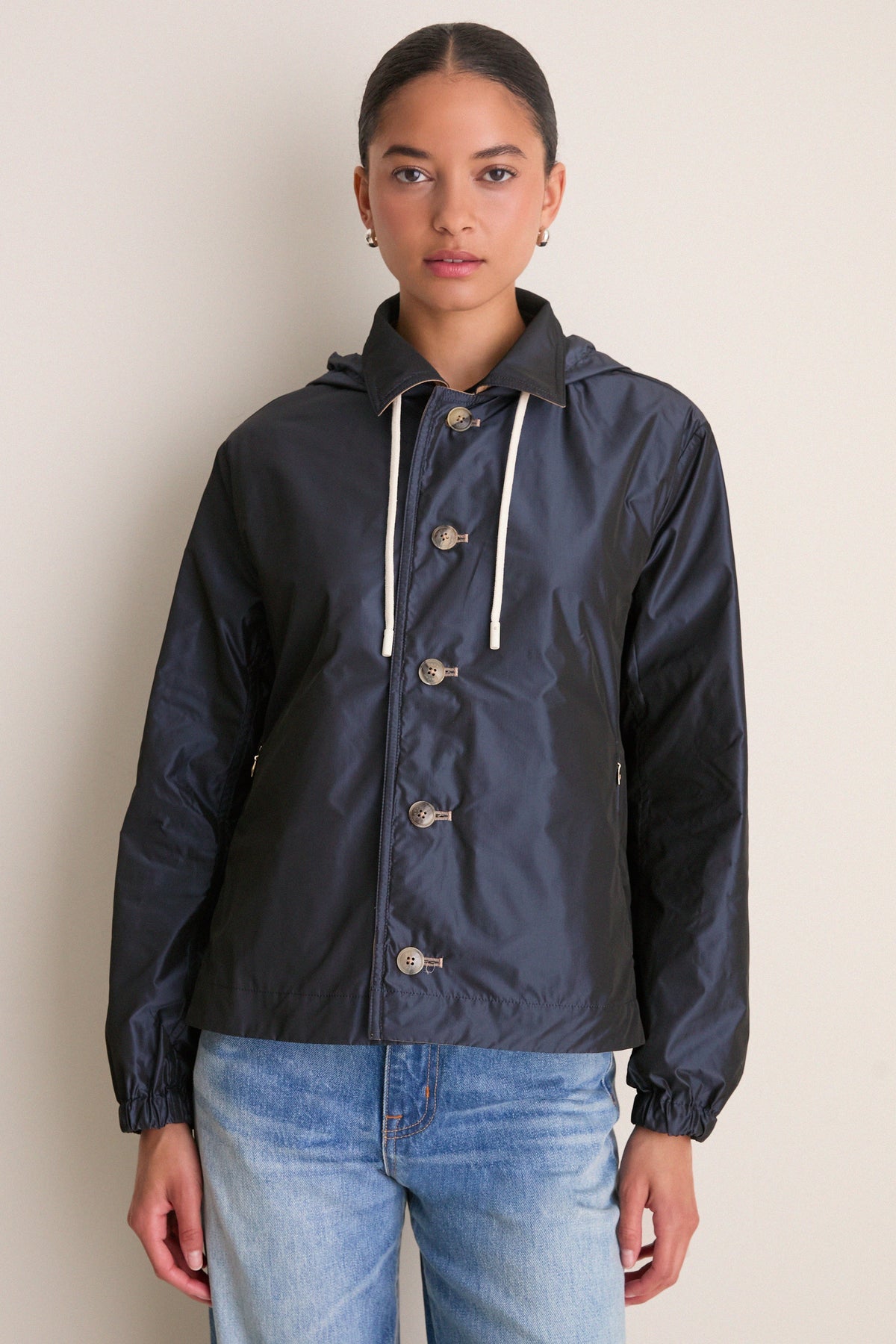 Camel to Navy Reversible Coat