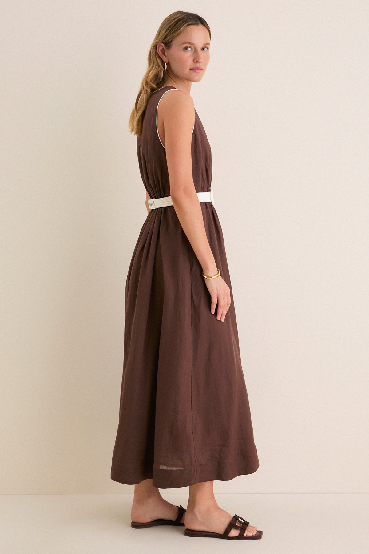 Chestnut Rope Belt Leonie Dress