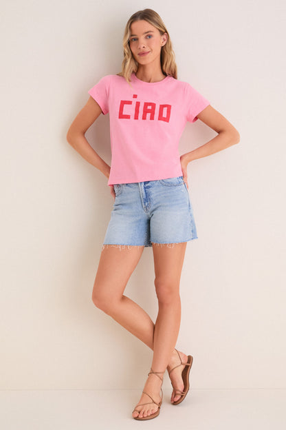 Bright Poppy and Petal Ciao Classic Tee