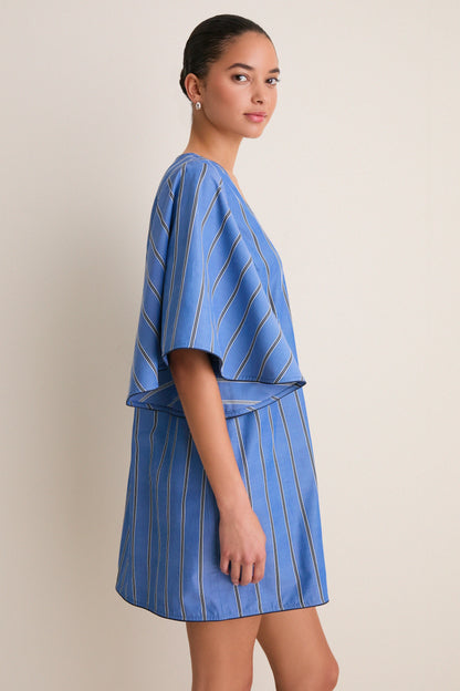 Blue Indigo Stripe Diane Dress