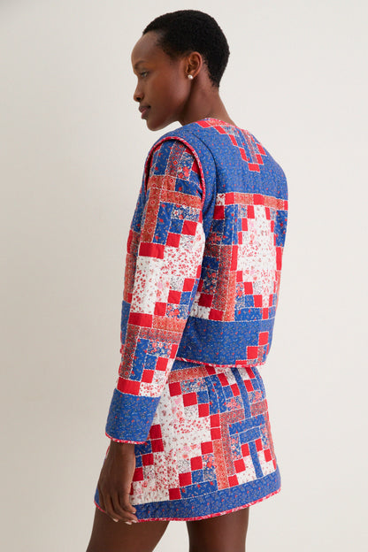 Blue Multi Quilted Shorditch Jacket