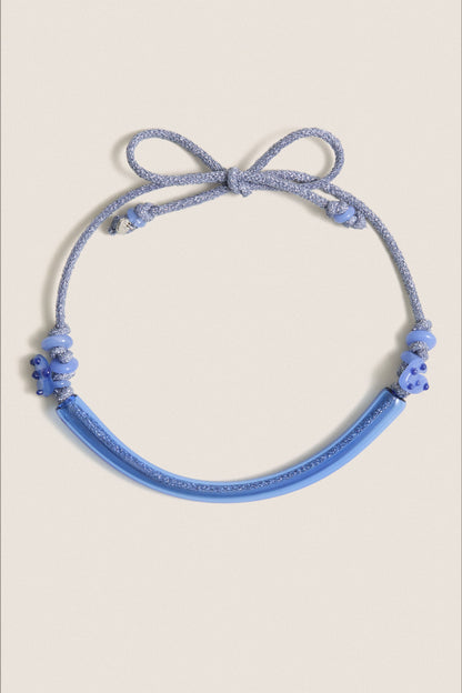 Blue Glass Patti Necklace