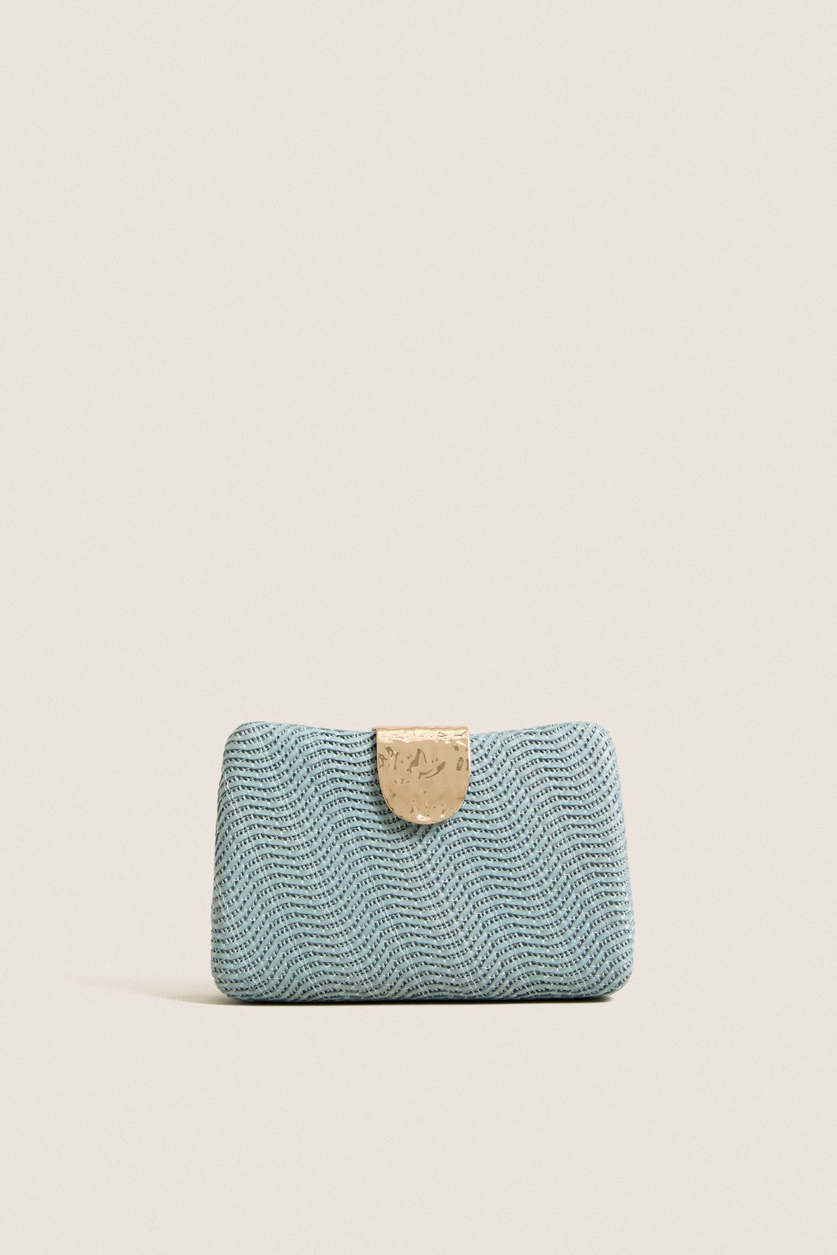 Blue Lindy Woven Clutch