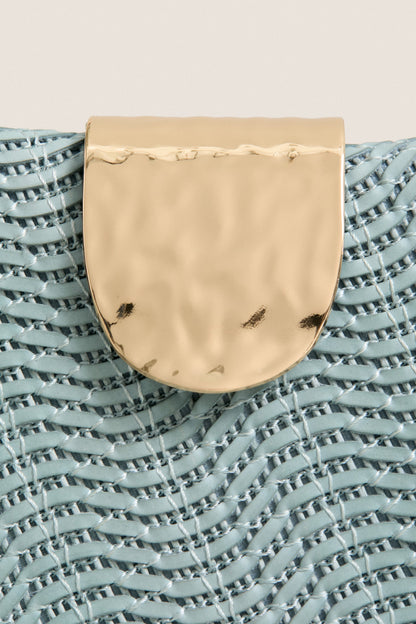 Blue Lindy Woven Clutch