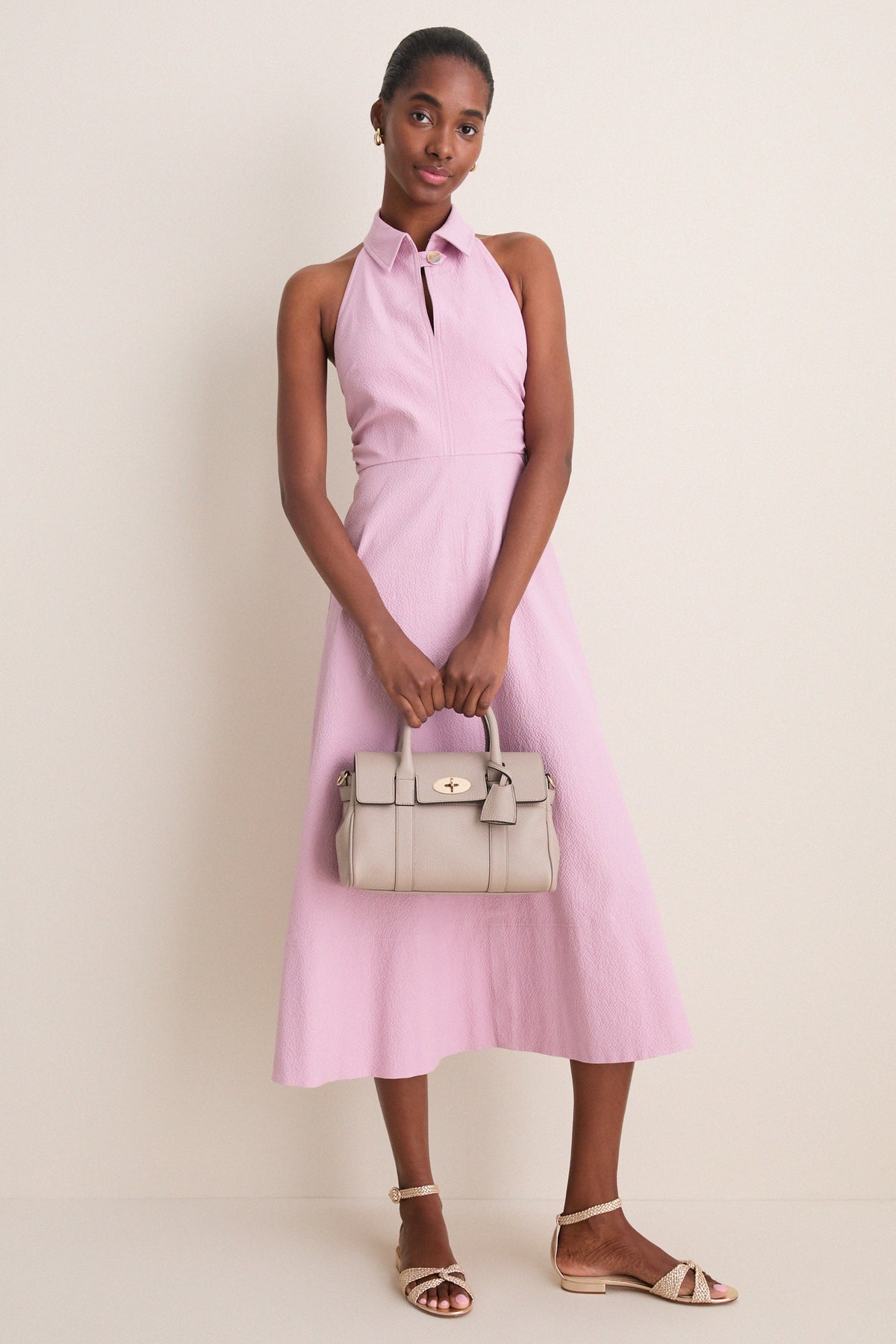 Cashmere Taupe Small Bayswater Satchel