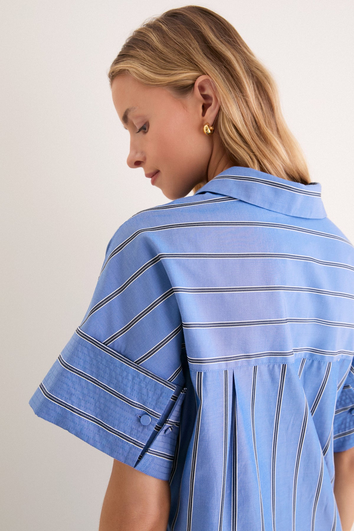 Blue Indigo Stripe Reina Dress