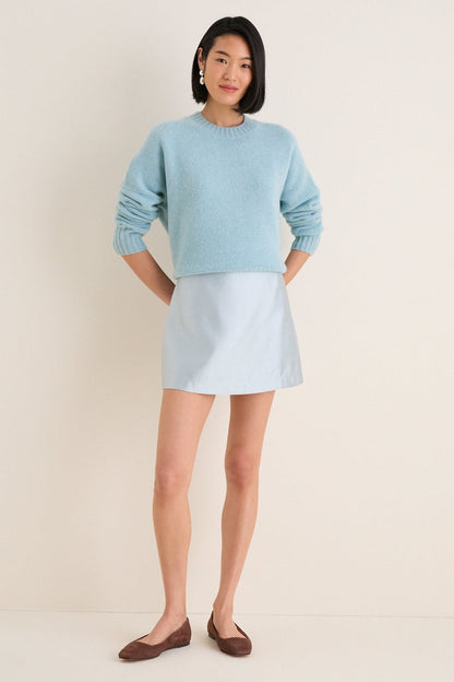 Cameo Blue Cashmere Henri Crewneck