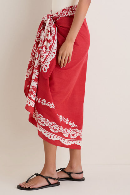 Cherry Poolside Punch Cotton Pareo