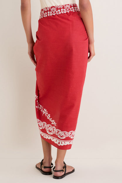 Cherry Poolside Punch Cotton Pareo