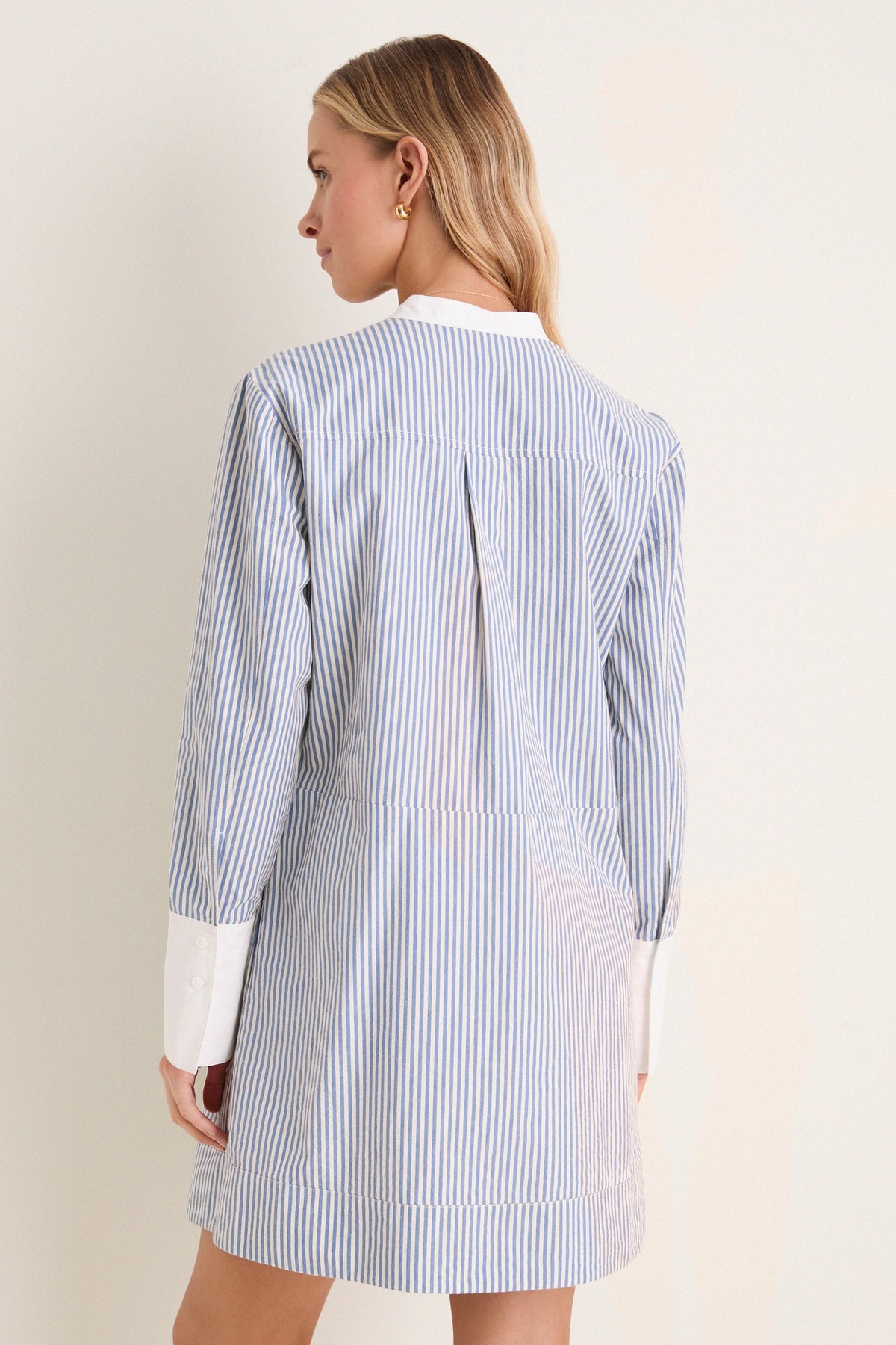 Blue Stripe Seersucker Rohan Shirt Dress