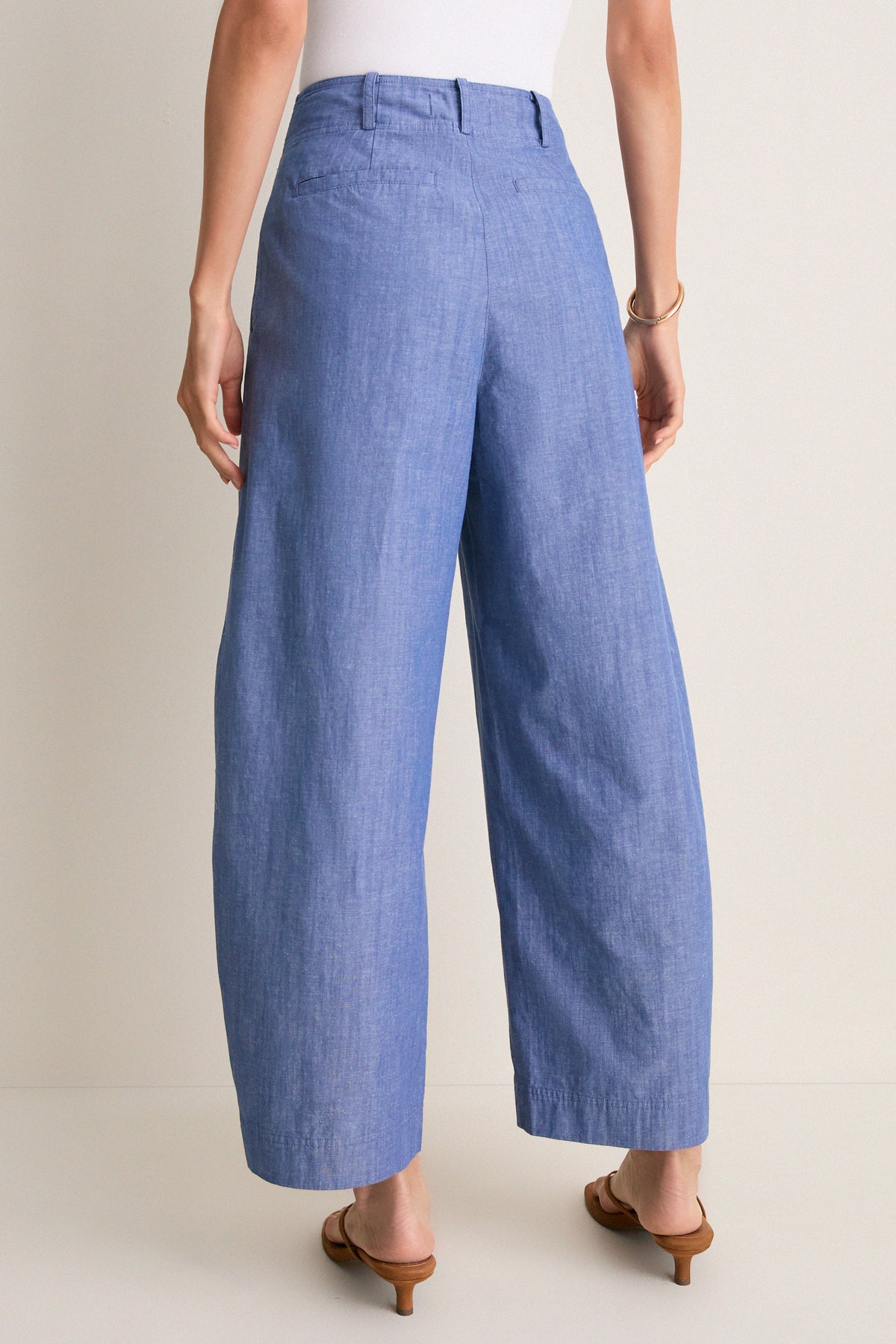 Chambray Bari Crop Trouser