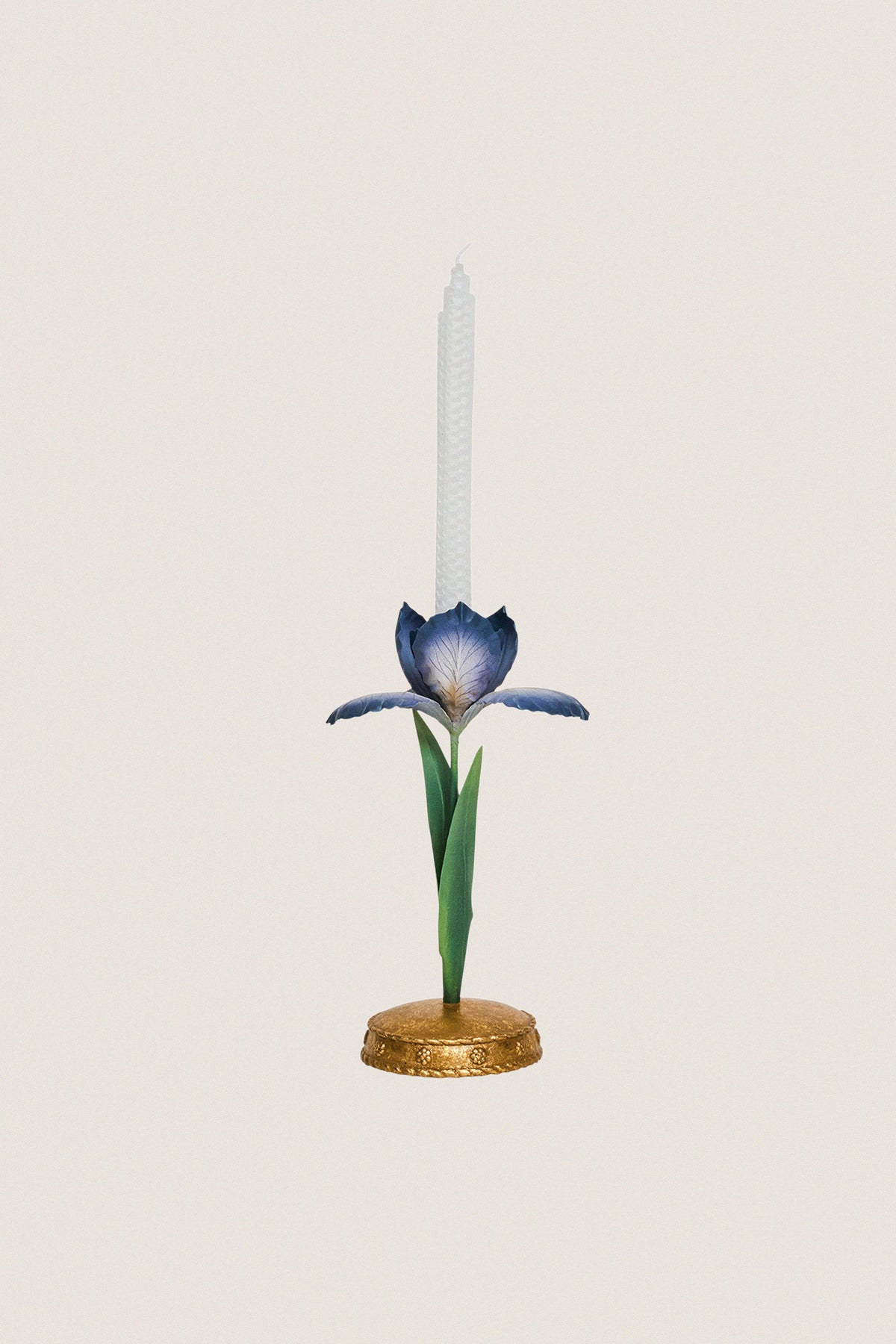 Chambray Meadow Walk Iris 9" Candlestick