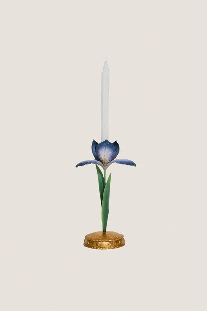 Chambray Meadow Walk Iris 9" Candlestick