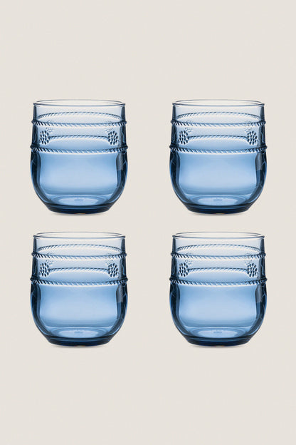 Blue Isabella Acrylic Small Tumbler Set of 4