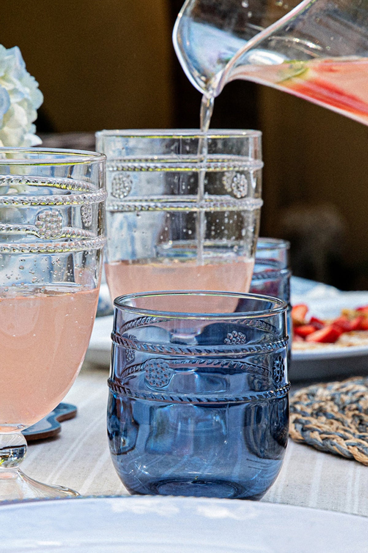 Blue Isabella Acrylic Small Tumbler Set of 4