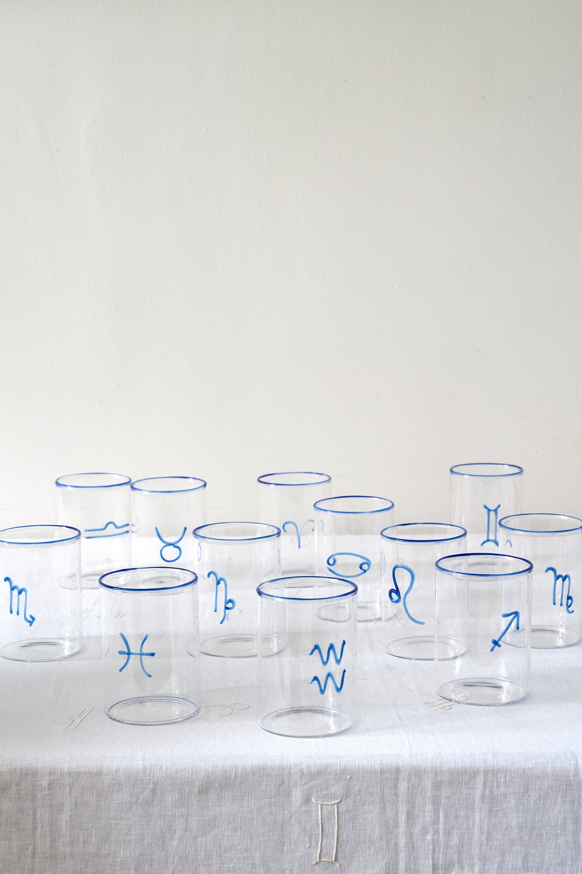 Blue Sagittarius Lowball Glass (Set of 2)