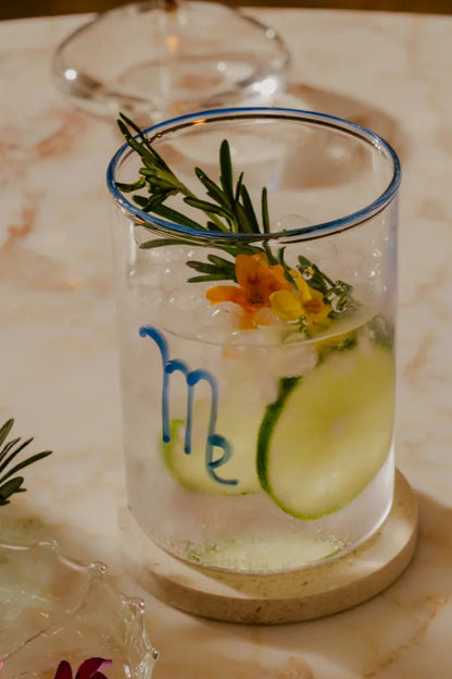 Blue Virgo Lowball Glass (Set of 2)