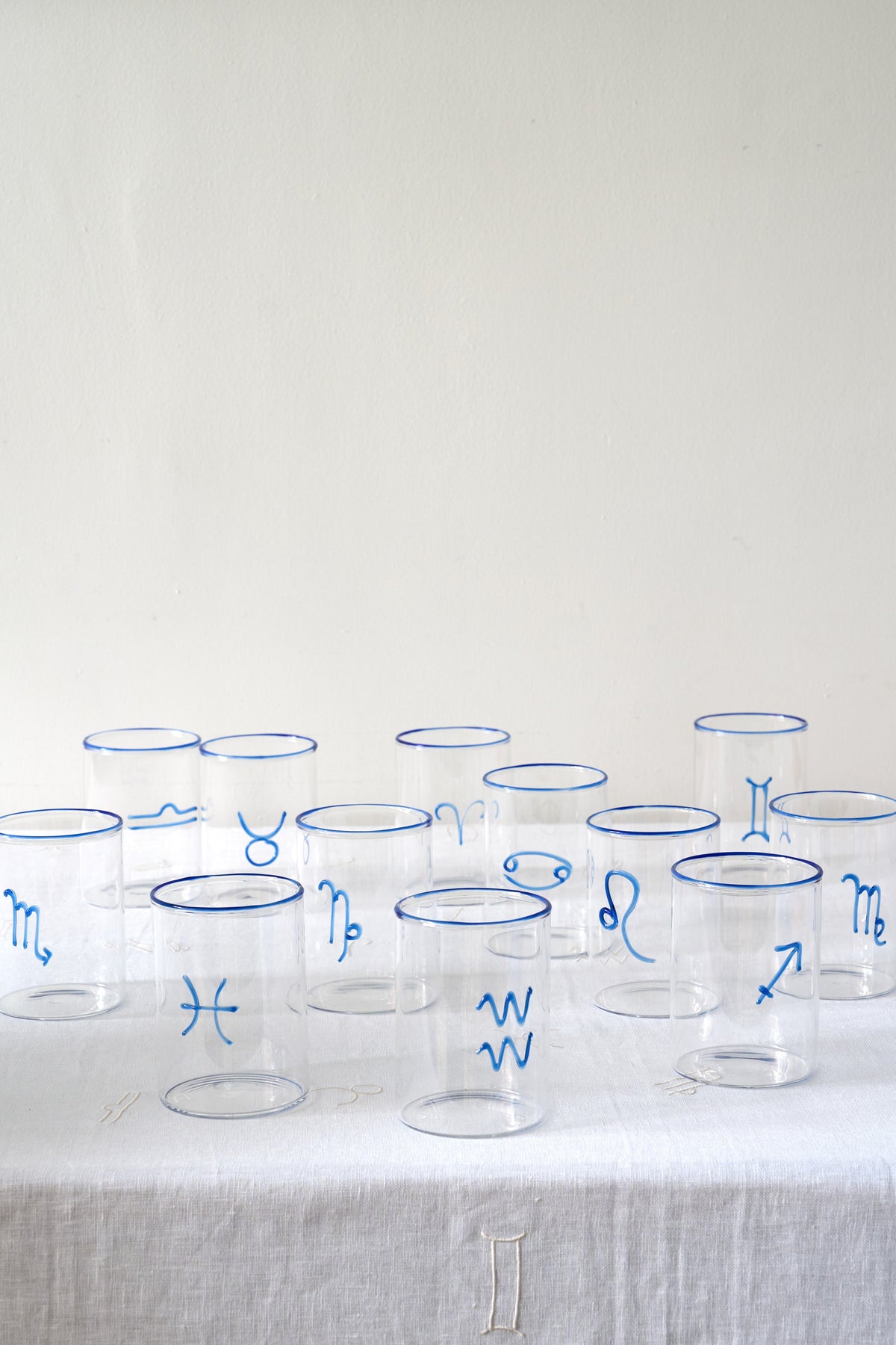 Blue Leo Lowball Glass (Set of 2)