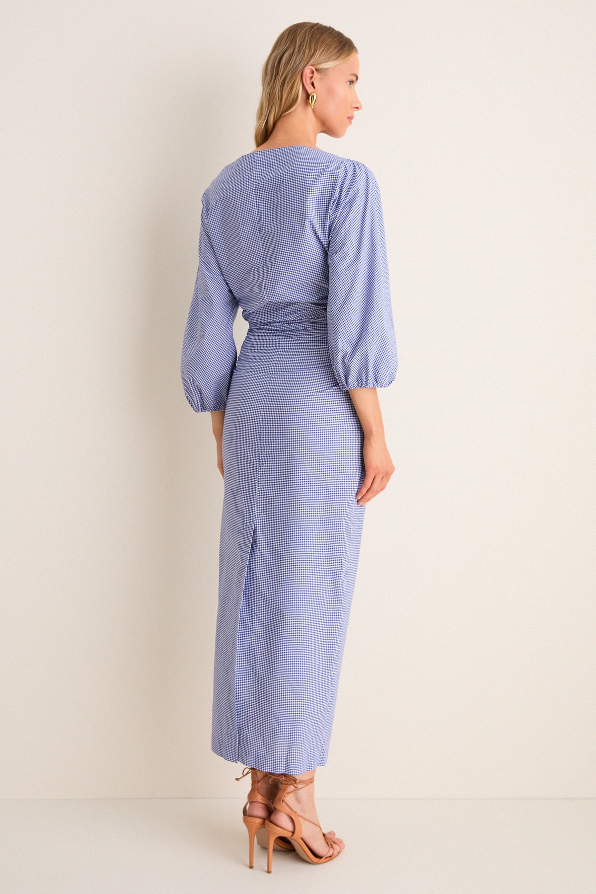Blue Microvichy Ezra Dress