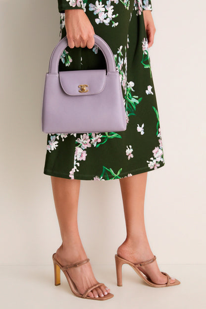 CHANEL Purple Coco Mark Handbag