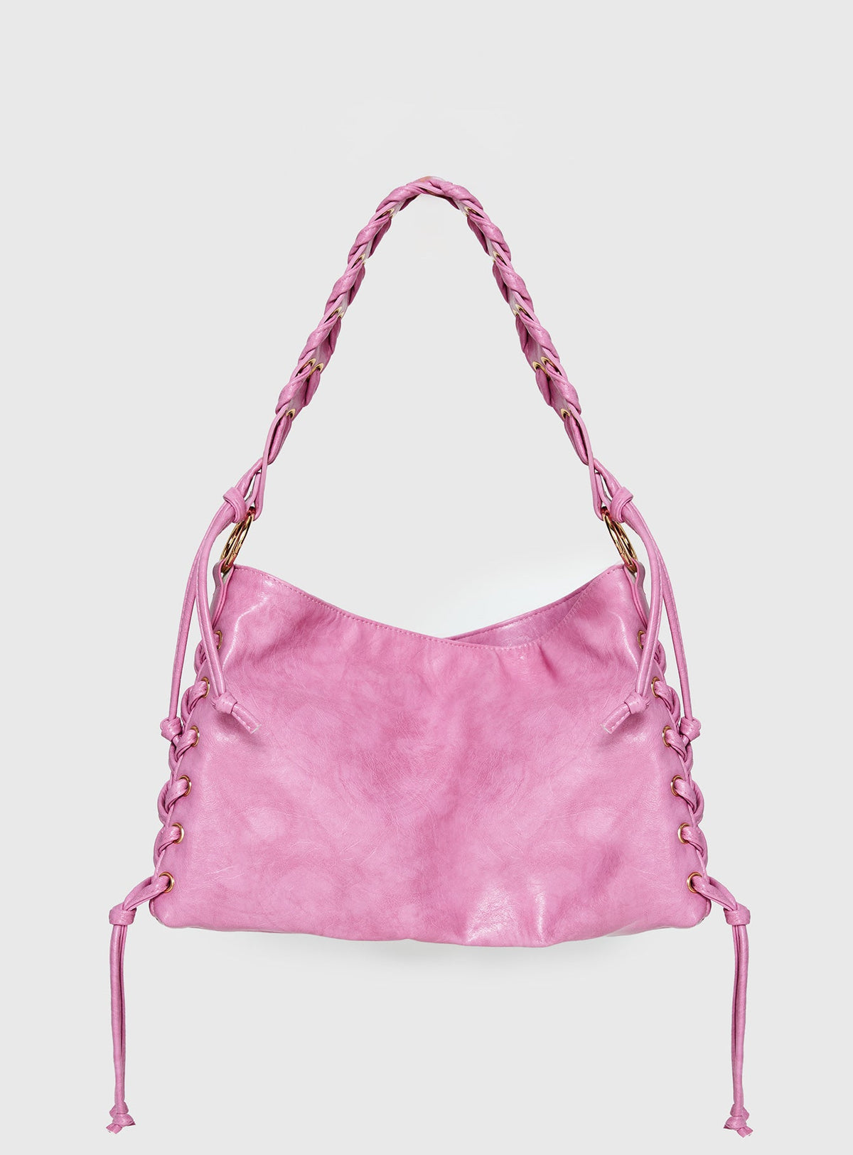 Amadea Tie Detail Shoulder Bag Pink