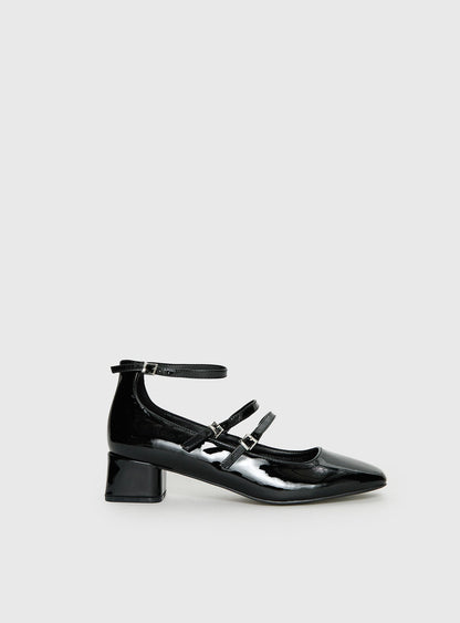 Berta Heels Black Patent