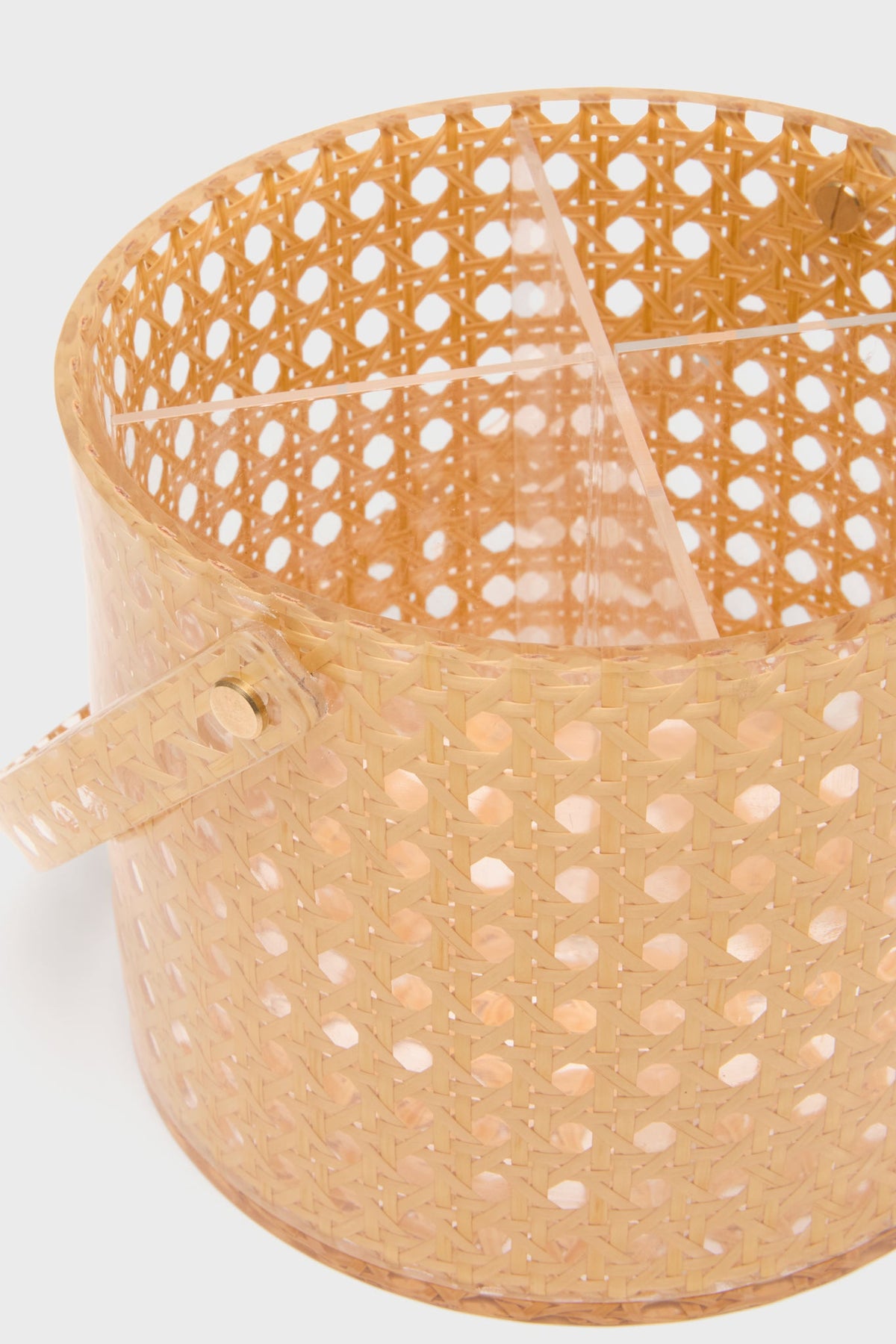 Cane Acrylic Utensil Caddy